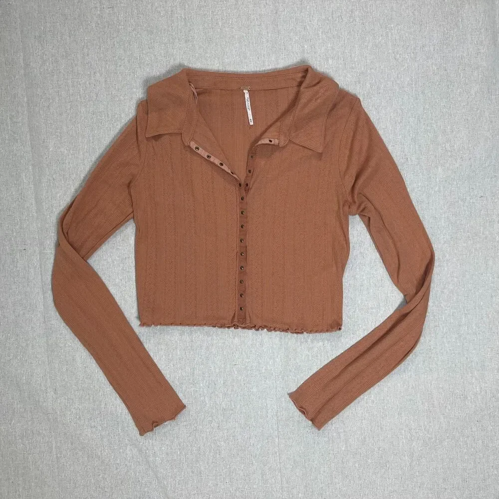 Free People | Orange On the Road Cardi | Medium
